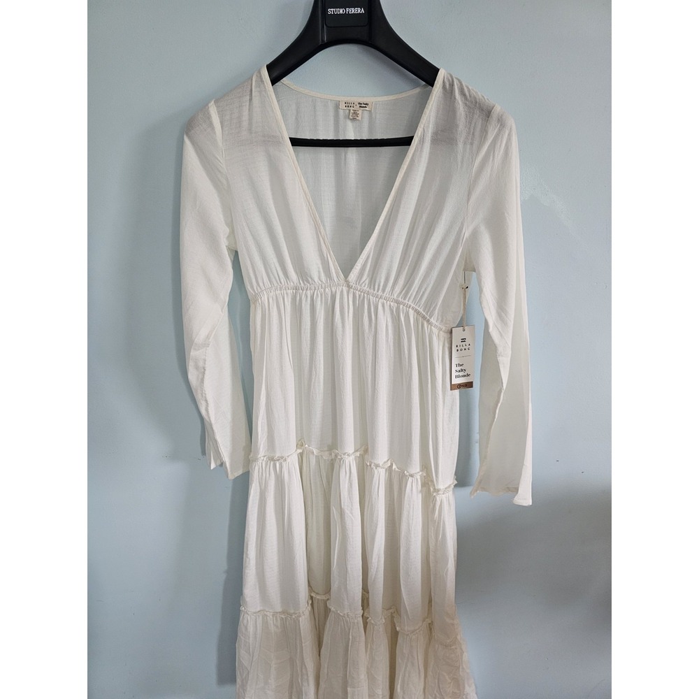NEW Billabong The Salty Blonde Wander Lust Boho Beach Cover Up Maxi Dress Small - Picture 1 of 7
